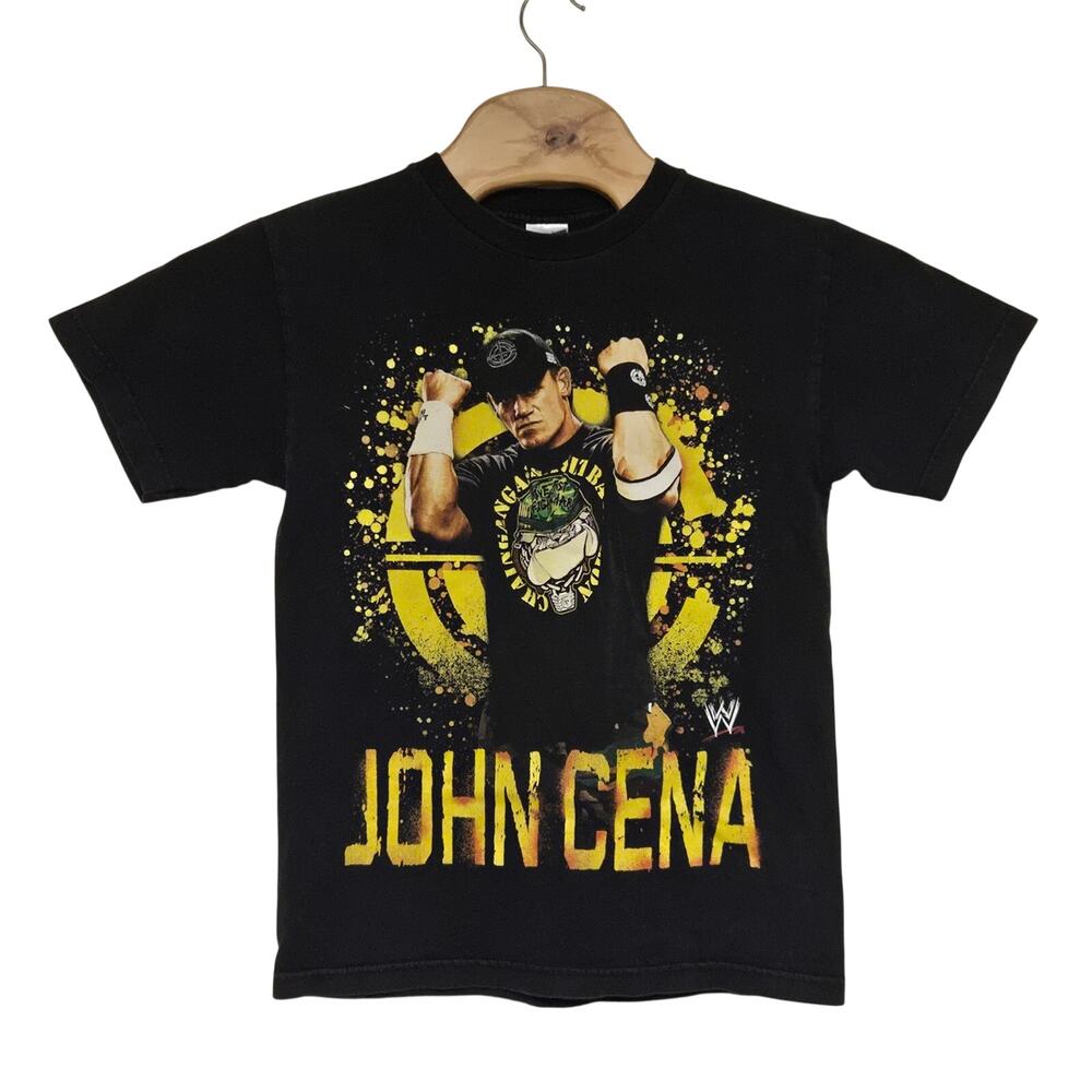 John Cena WWE Wrestling T Shirt Black Mens Size Small Hustle Loyalty Respect Y2K